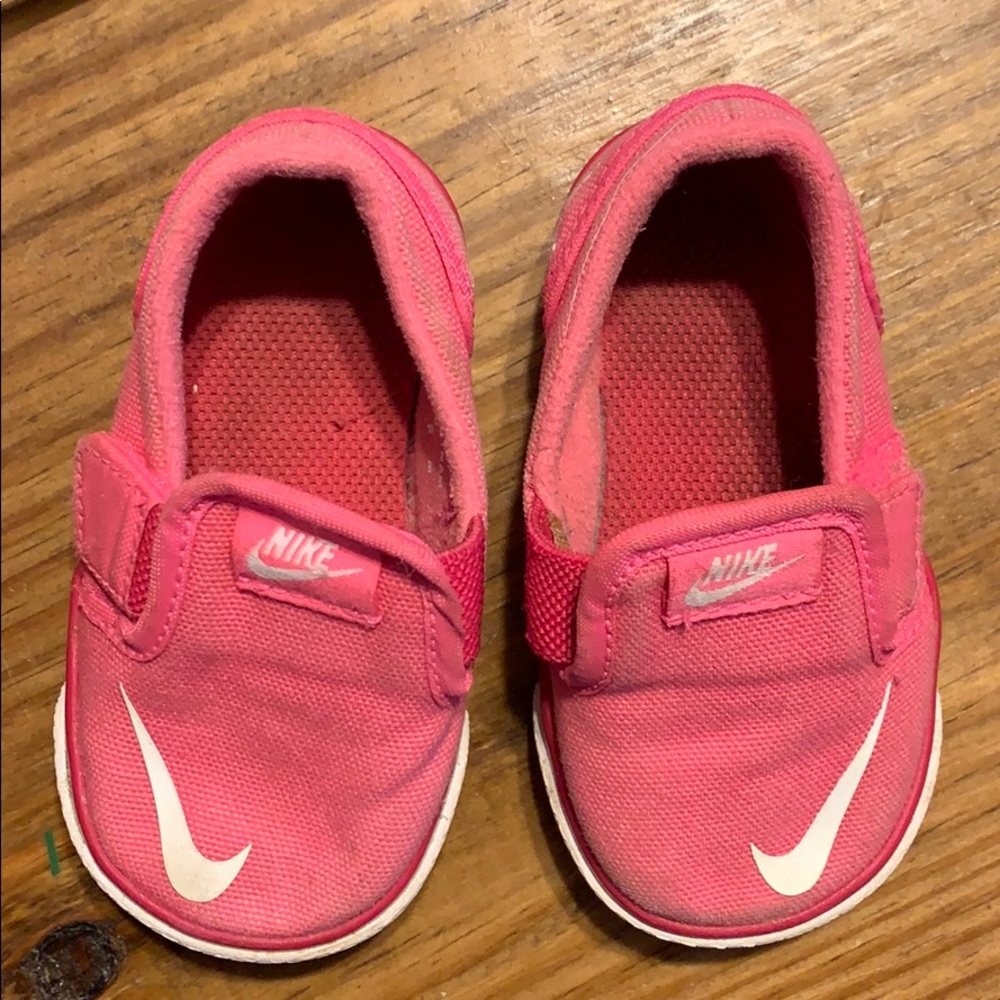 Pink Nike shoes